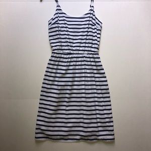 Blue and white summer dress